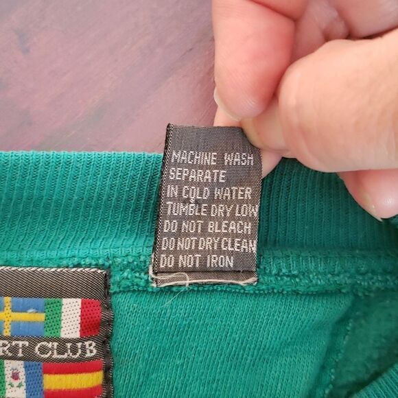 Vtg 1990s Men Women Paris Sport Club Colorblock Graphic Sweatshirt Sz 1 - Picture 4 of 4